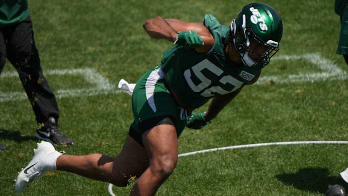 Jets' DE Jermaine Johnson at OTAs Phase on May 31